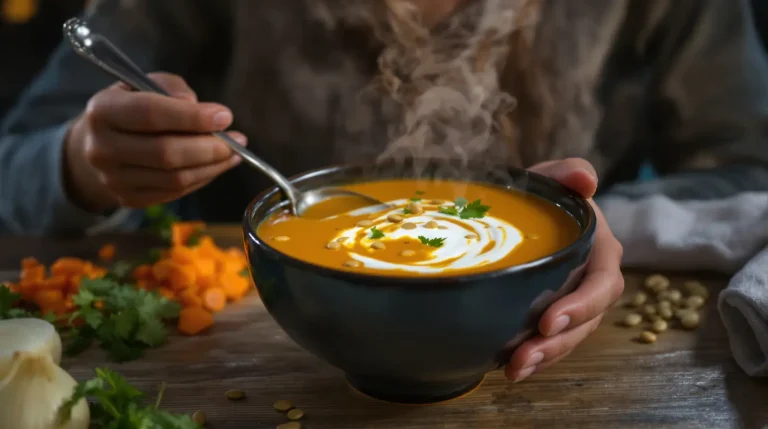Velouté pois chiches-carottes au cumin : mon dîner complet et healthy pour les soirs de flemme