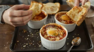 C’est le plat que je fais quand je n’ai envie de rien préparer : œufs cocotte tomate-fromage en 12 min
