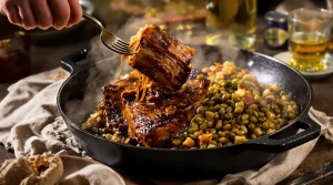 Découvrez la recette secrète des ribs de porc de Lozère aux lentilles vertes, sans détour
